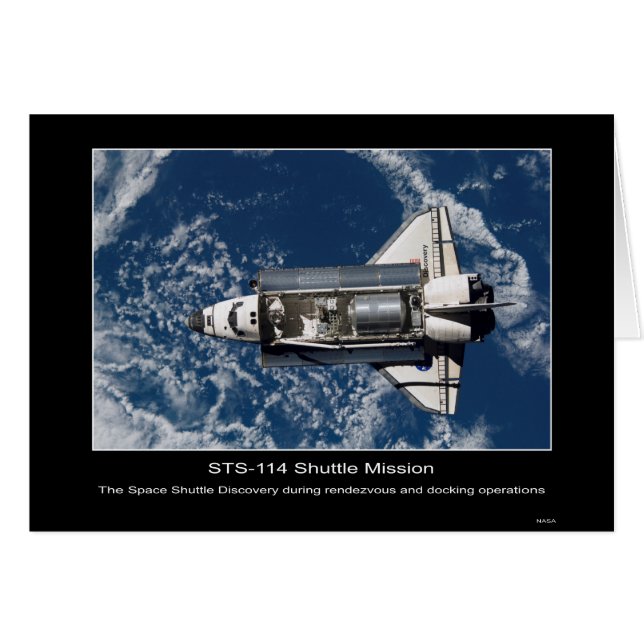 De Space Shuttle Discovery rendezvous and docking (Voorkant Horizontaal)