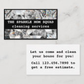 De Sparkle Mom Squad House Cleaning Visitekaartje (Voorkant / Achterkant)