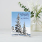 De Sparren van de nieuwjaarsdag met Gedicht Feestdagenkaart (Staand voorkant)