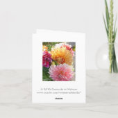 De Spatie van de dahlia dankt u kaardt Bedankkaart (Achterkant)