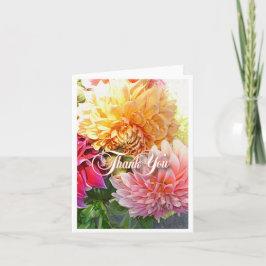 De Spatie van de dahlia dankt u kaardt Bedankkaart