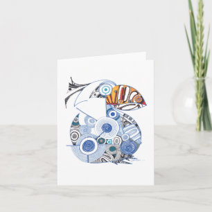 De spatie van de de notakaart van de pelikaan kaart