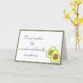 De Spatie van de Liefde van de avocado binnen Kaart (Gele Bloem)