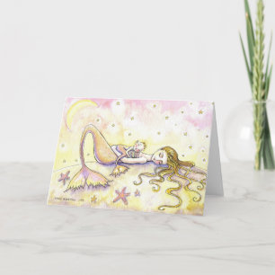 De Spatie van de meermin en van het Wenskaart ~ Kaart