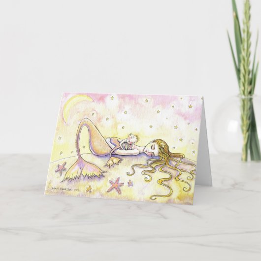 De Spatie van de meermin en van het Wenskaart ~ Kaart (Voorkant)