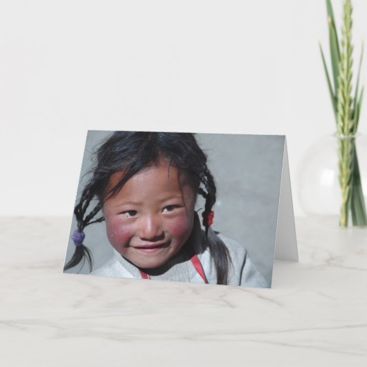 De Spatie van Notecard- van het Meisje van de Kaart (Voorkant)