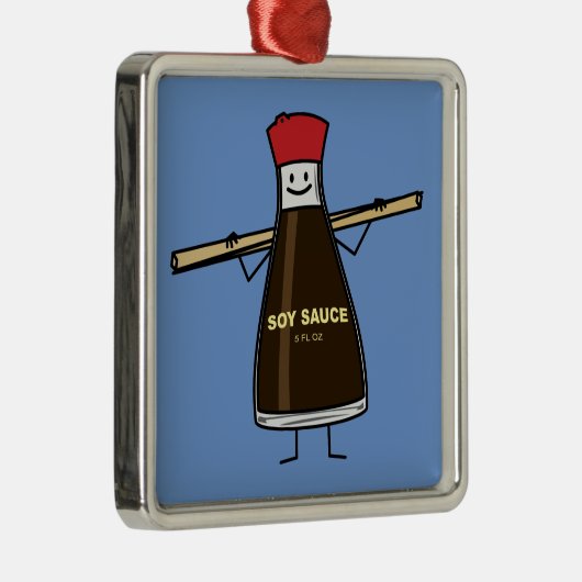 De specerij Aziatische eetstokjes van de Fles van Metalen Ornament (Rechts)