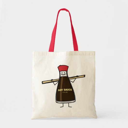 De specerij Aziatische eetstokjes van de Fles van Tote Bag (Voorkant)