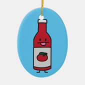 De specerijluim van de Lijst van de Tomatensaus Keramisch Ornament (Voorkant)