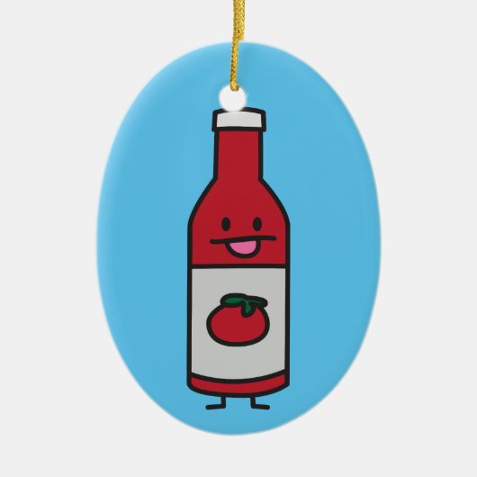 De specerijluim van de Lijst van de Tomatensaus Keramisch Ornament (Voorkant)