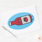 De specerijluim van de Lijst van de Tomatensaus Ovale Sticker (Envelop)