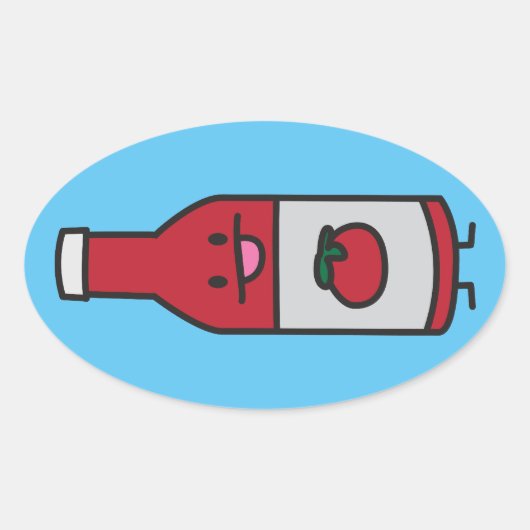 De specerijluim van de Lijst van de Tomatensaus Ovale Sticker (Voorkant)