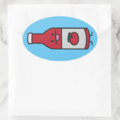 De specerijluim van de Lijst van de Tomatensaus Ovale Sticker (Tas)