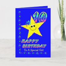 De speciale 10de Sterren Brithday van het Meisje
