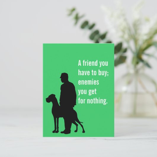 De speciale hond vriend briefkaart (Staand voorkant)