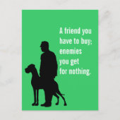 De speciale hond vriend briefkaart (Voorkant)