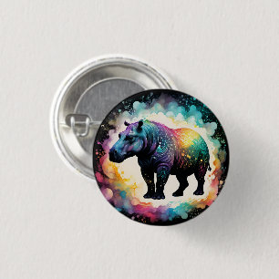 De Spectrale Nijlpaard: Een holografische reis Ronde Button 3,2 Cm
