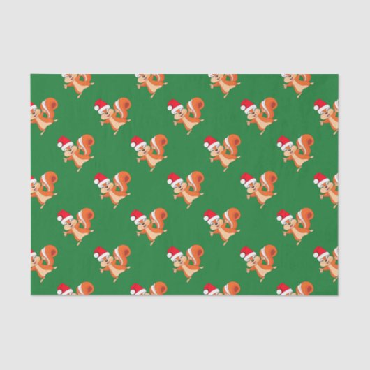De speeleekhoorn met Kerstmis aanvullen Tissuepapier (Voorkant)