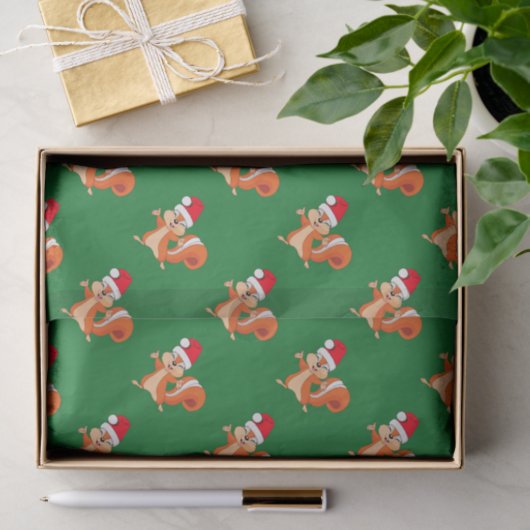 De speeleekhoorn met Kerstmis aanvullen Tissuepapier (Geschenk)