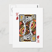 De Speelkaart van de Koning van het Skelet van de Briefkaart (Voorkant / Achterkant)