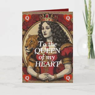 De speelkaart van de valentijn bedankkaart