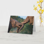 De Speelkaart van olifanten Kaart (Gele Bloem)