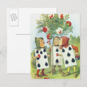 De speelkaarten die de Struik van het Roos schilde Briefkaart (Voorkant / Achterkant)
