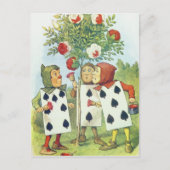 De speelkaarten die de Struik van het Roos schilde Briefkaart (Voorkant)