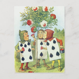 De speelkaarten die de Struik van het Roos schilde Briefkaart