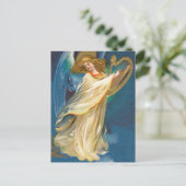 De SpeelMuziek van de engel op een Harp Briefkaart (Staand voorkant)