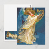 De SpeelMuziek van de engel op een Harp Briefkaart (Voorkant / Achterkant)