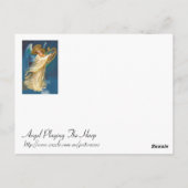 De SpeelMuziek van de engel op een Harp Briefkaart (Achterkant)