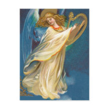 De SpeelMuziek van de engel op een Harp