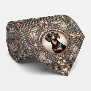 De Speelse Hondenliefhebber Dachshond Hondenpapa Stropdas