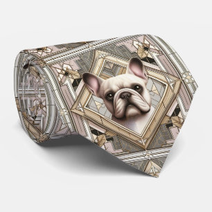 De speelse hondenliefhebber Franse Bulldog Honde Stropdas