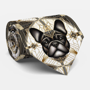 De speelse hondenliefhebber Franse Bulldog Honde Stropdas