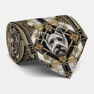 De speelse hondenliefhebber Schotse Terrier Hond Stropdas