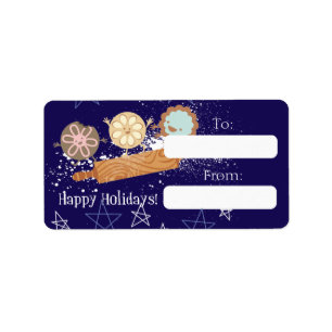 De speelse koekjes van Kerstmis van de keuken van Etiket