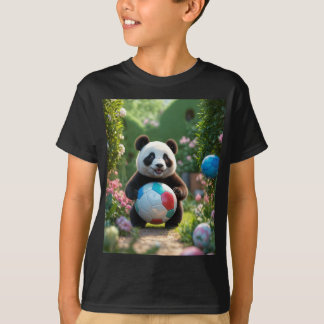 De speelse panda en de bal t-shirt