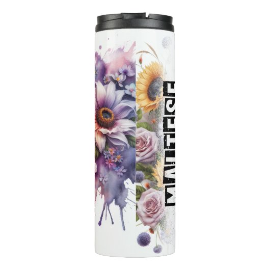 De speelse tuin van de Maltese puppy Thermosbeker (Achterkant)