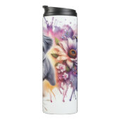 De speelse tuin van de Maltese puppy Thermosbeker (Geroteerd rechts)