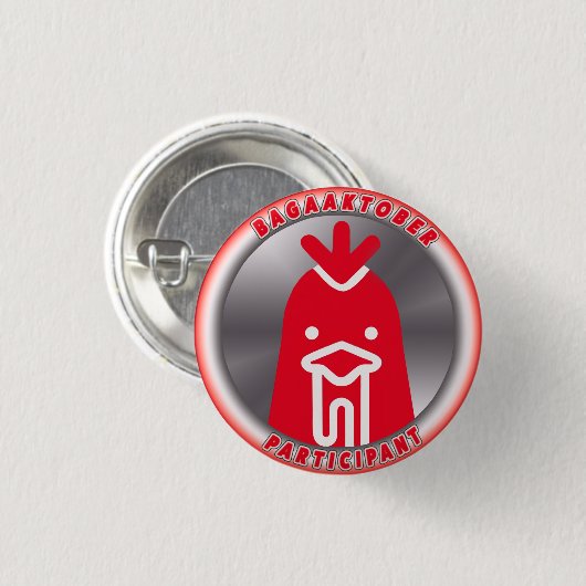 De speld van de bagaaakoktober ronde button 3,2 cm (Voorkant /achterkant)