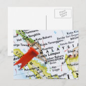 De speld van de kaart die in Singapore op kaart wo (Voorkant / Achterkant)