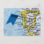 De speld van de kaart in Madrid, Spanje op kaart, (Voorkant)