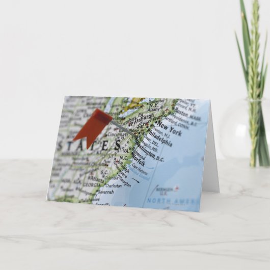 De speld van de kaart op Washington, D.C. op kaart (Voorkant)