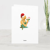 de speld van de Kerstman omhoog Feestdagen Kaart (Achterkant)