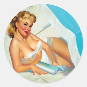 De Speld van het Hart van het zand omhoog Ronde Sticker