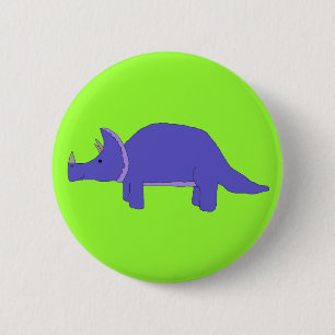 De speld van Triceratops Ronde Button 5,7 Cm