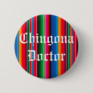 De speldknoop van de Arts van Chingona zarape Ronde Button 5,7 Cm
