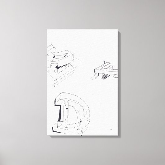 De Spelen van de bouw CLD Monogram die 15 Canvas t (Voorkant)